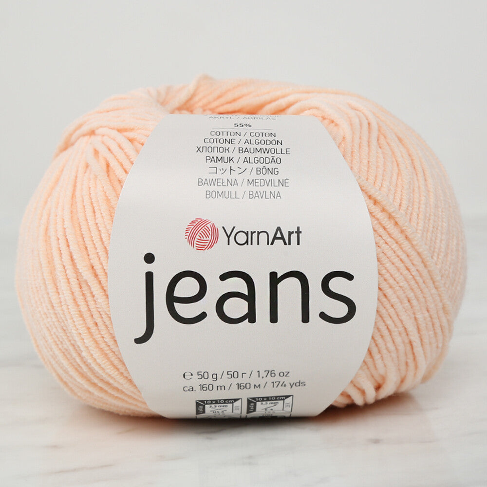 YarnArt Jeans Knitting Yarn, Solmon - 73