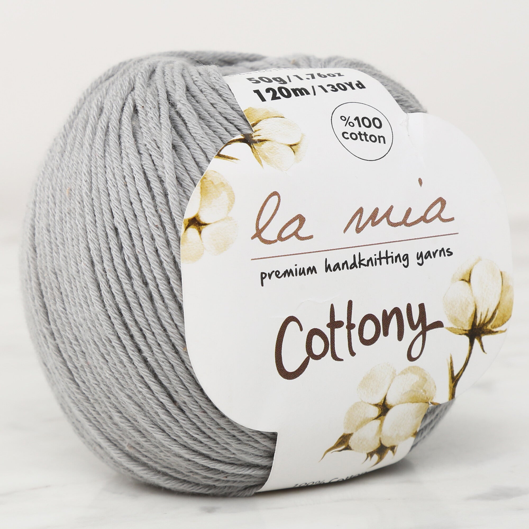 La Mia Cottony Baby Yarn, Grey - L020