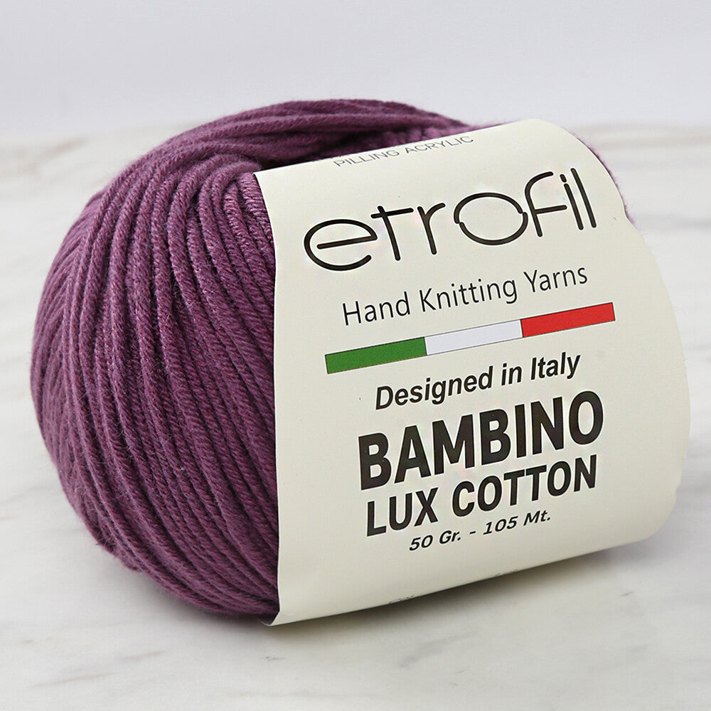 Etrofil Bambino Lux Cotton Yarn, Purple - 70329