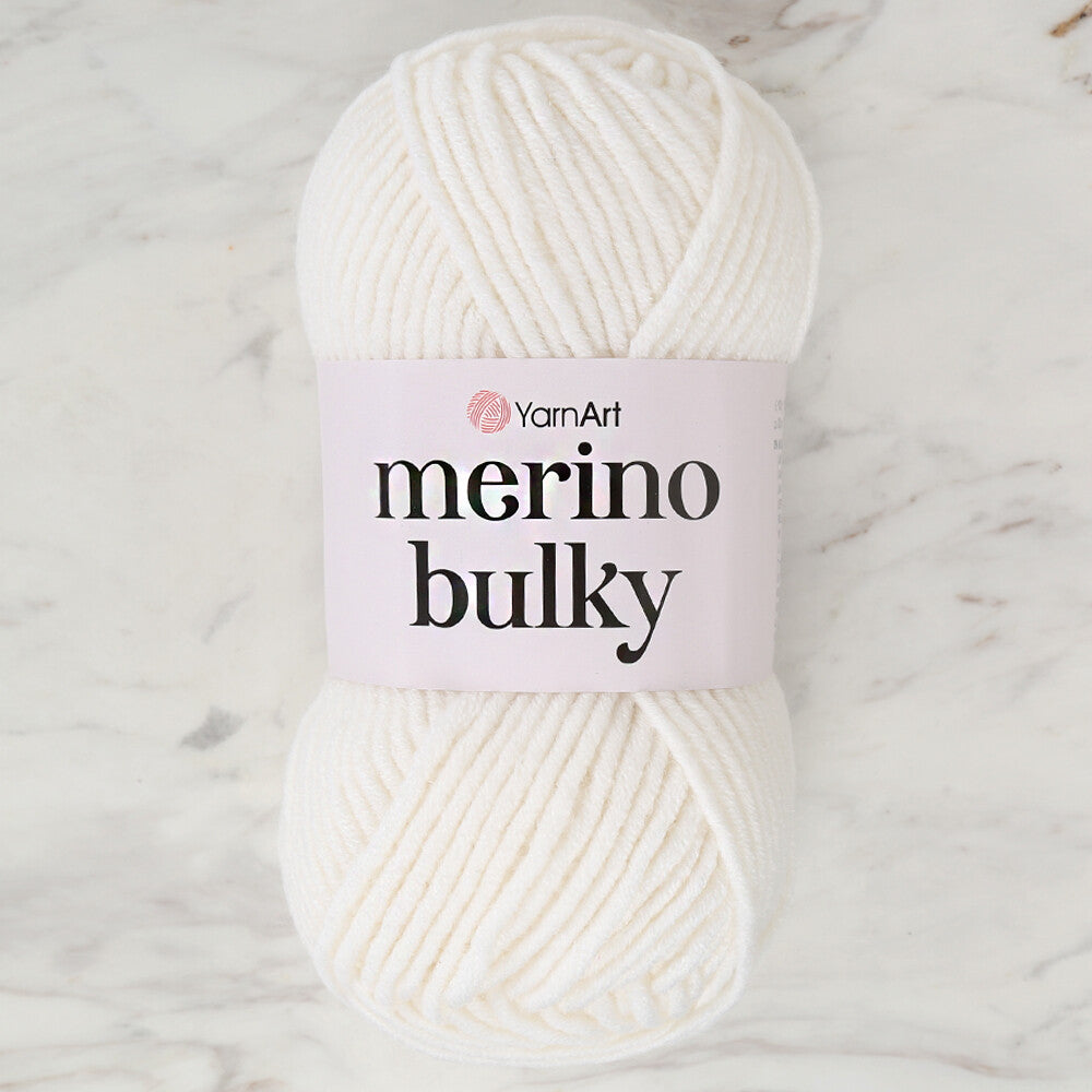 YarnArt Merino Bulky Yarn, White - 501