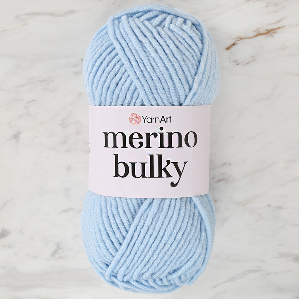 YarnArt Merino Bulky Yarn, Light Blue - 215