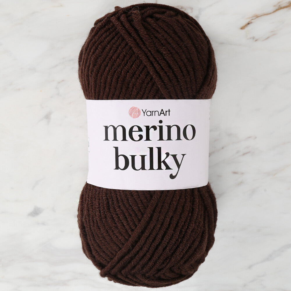 YarnArt Merino Bulky Yarn, Brown - 116