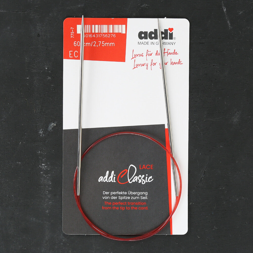 Addi 2.75mm 60cm Lace Circular Knitting Needles - 775-7