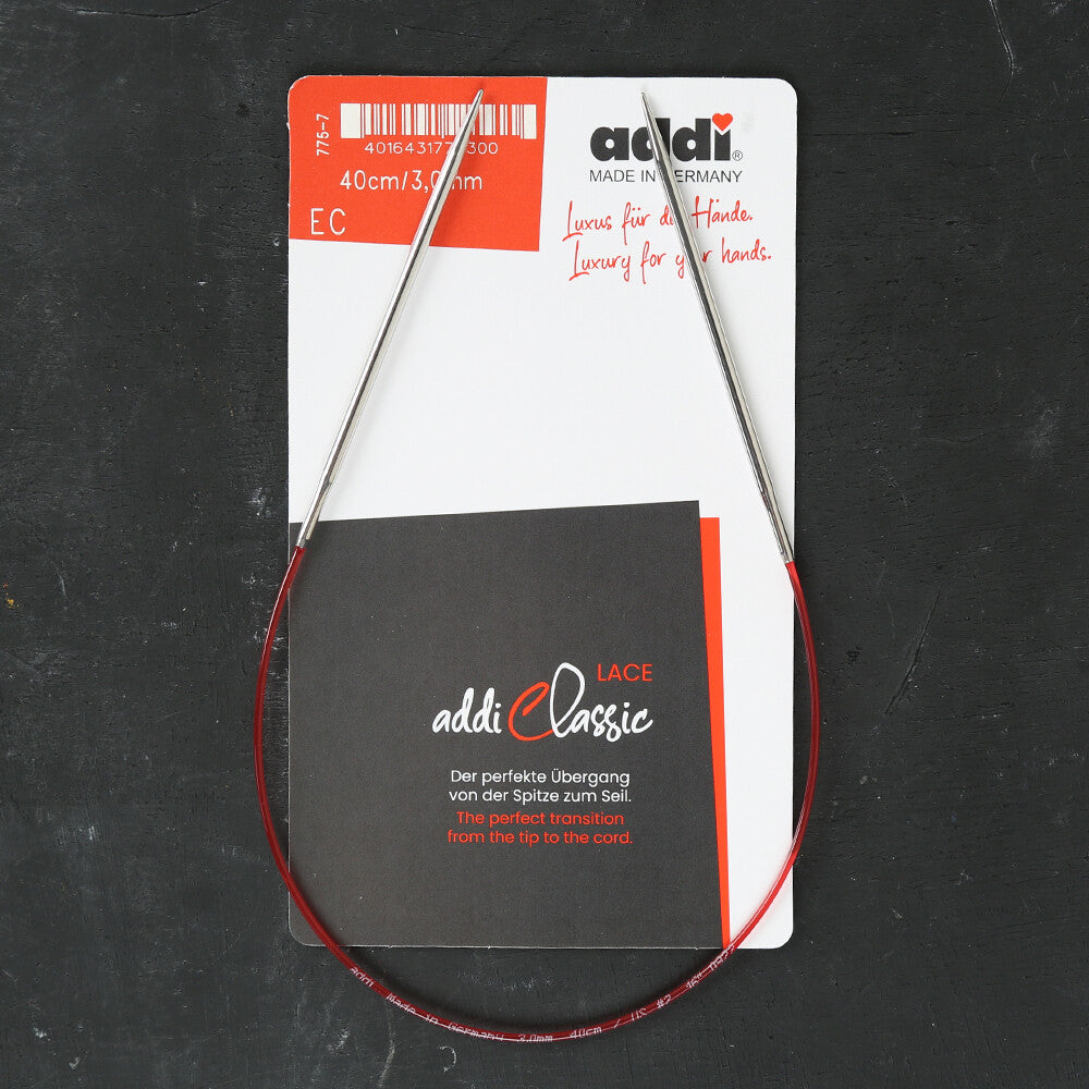Addi 3mm 40cm Lace Circular Knitting Needles - 775-7