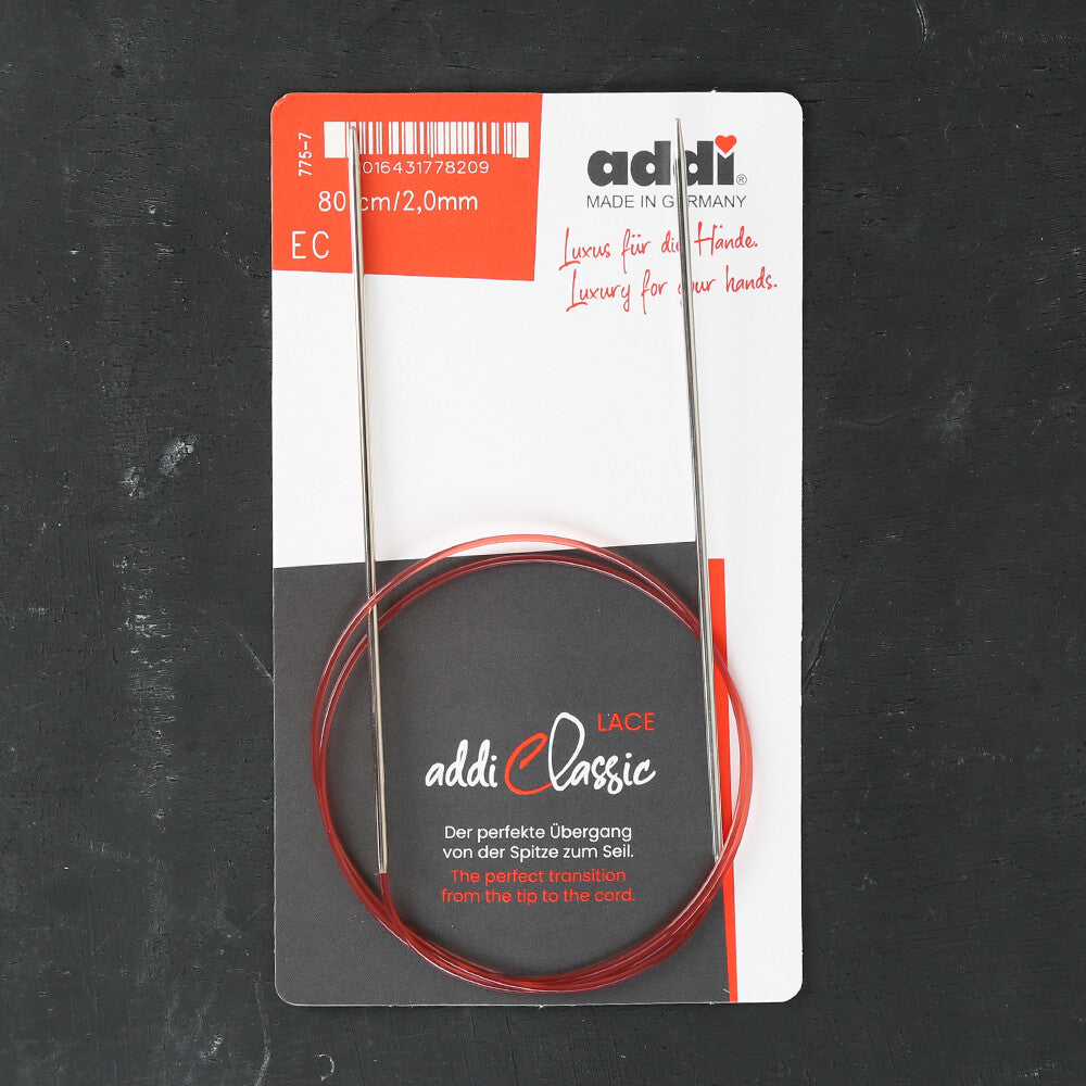 Addi 2mm 80cm Lace Circular Knitting Needles - 775-7