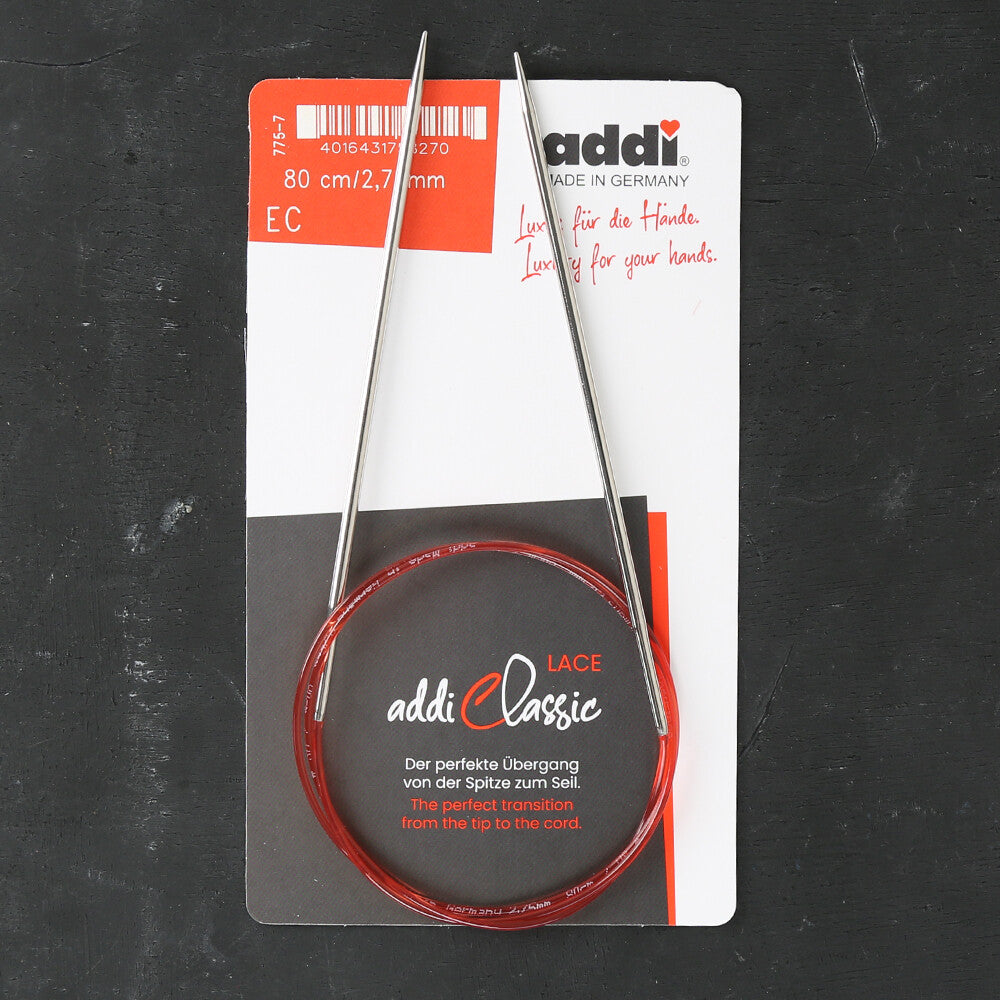 Addi 2.75mm 80cm Lace Circular Knitting Needles - 775-7