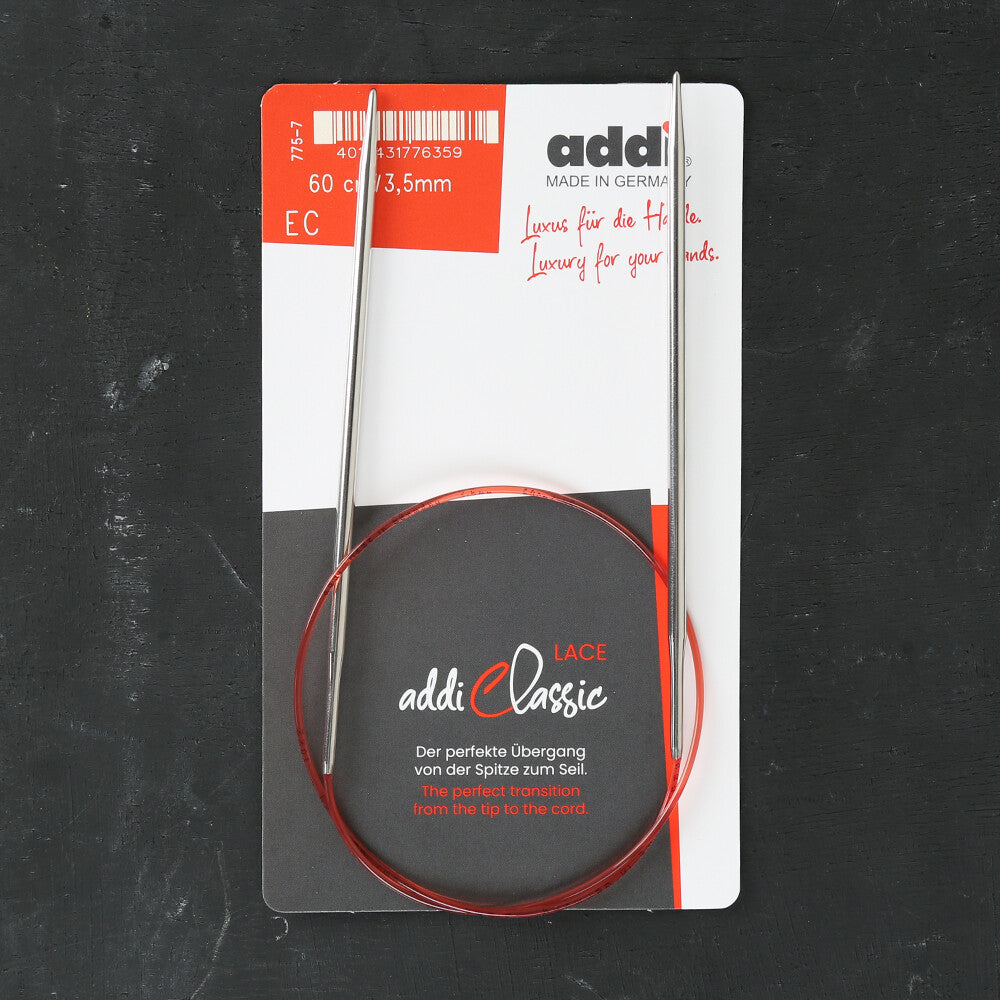 Addi 3.5mm 60cm Lace Circular Knitting Needles - 775-7
