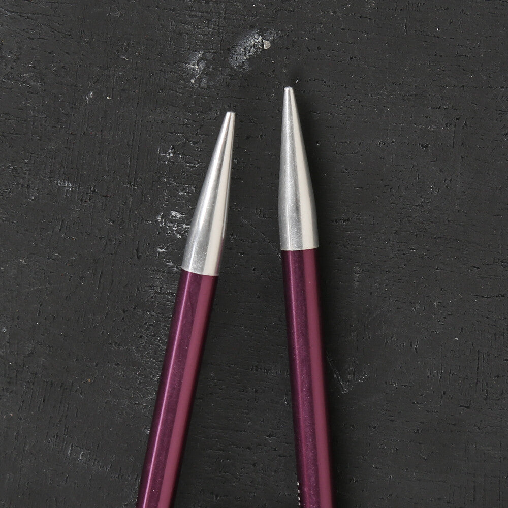 KnitPro Zing 6 Mm 100 Cm Metal Circular Needles, Purple Velvet - 47163