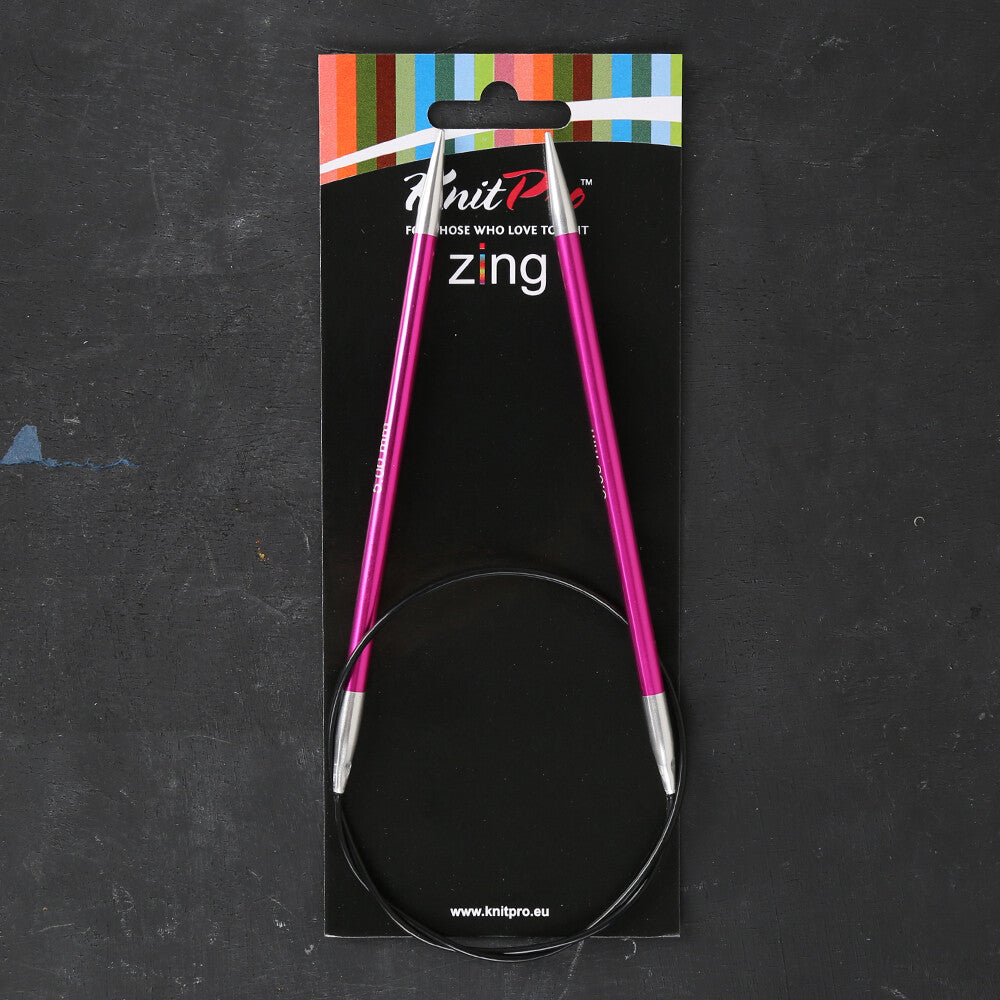 KnitPro Zing 5 Mm 60 Cm Metal Circular Needles, - 47101