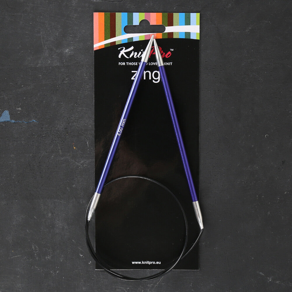 KnitPro Zing 4,5 Mm 60 Cm Metal Circular Needles, - 47100