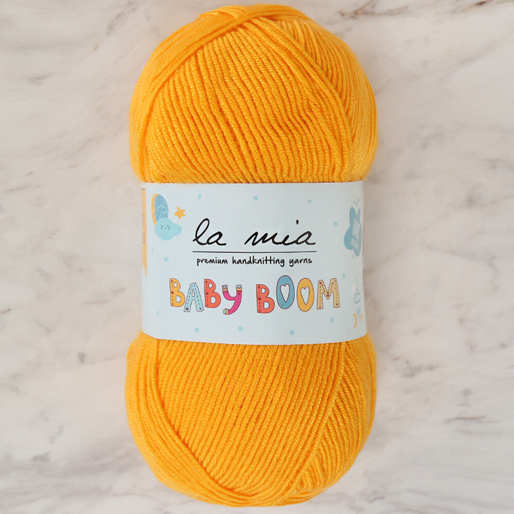 La Mia Baby Boom Knitting Yarn, Mustard - 154