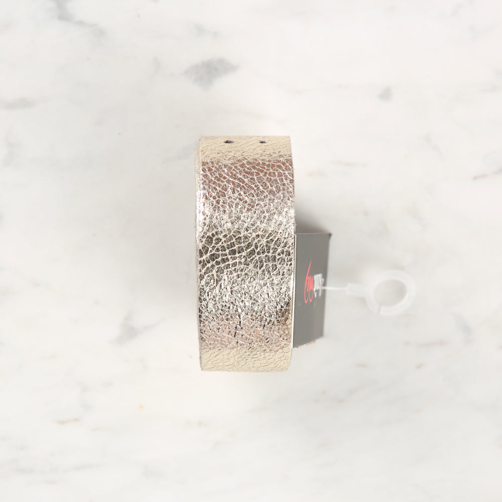 Knitme Genuine Leather Sports Sewing Bag Strap 75x2.5 cm Gold BA-0036