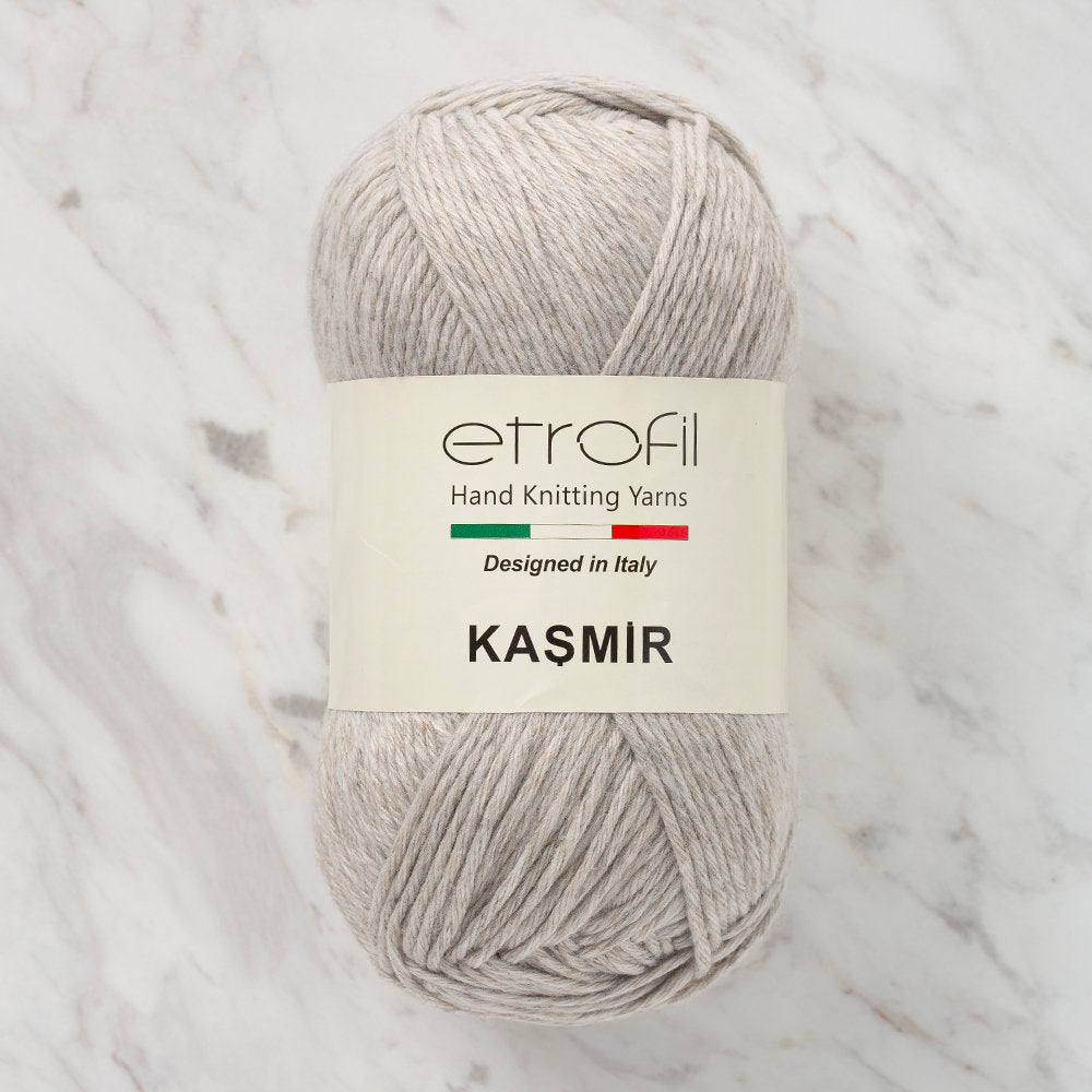 Etrofil Kasmir/Vegan Cashmere Yarn, Melange Grey - MA027