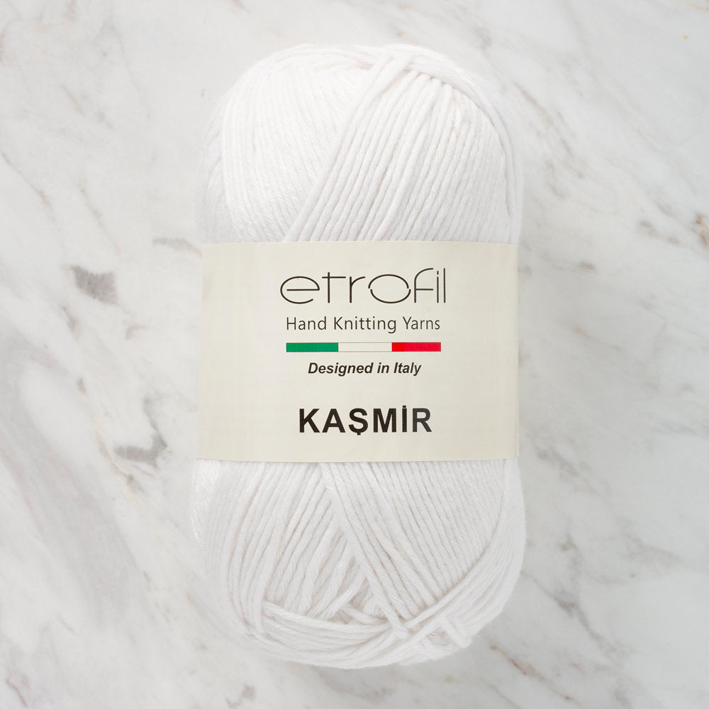 Etrofil Kasmir/Vegan Cashmere Yarn, White - 70014