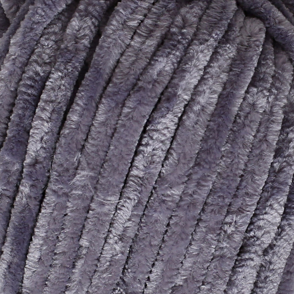 Etrofil Yonca Chenille Yarn, Grey - 70952