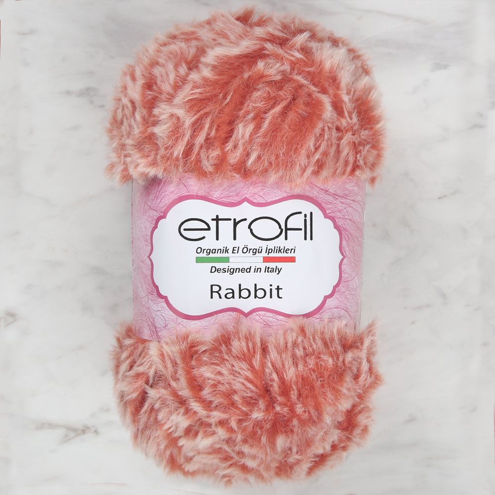 Etrofil Rabbit Fur Yarn,Orange - 72166