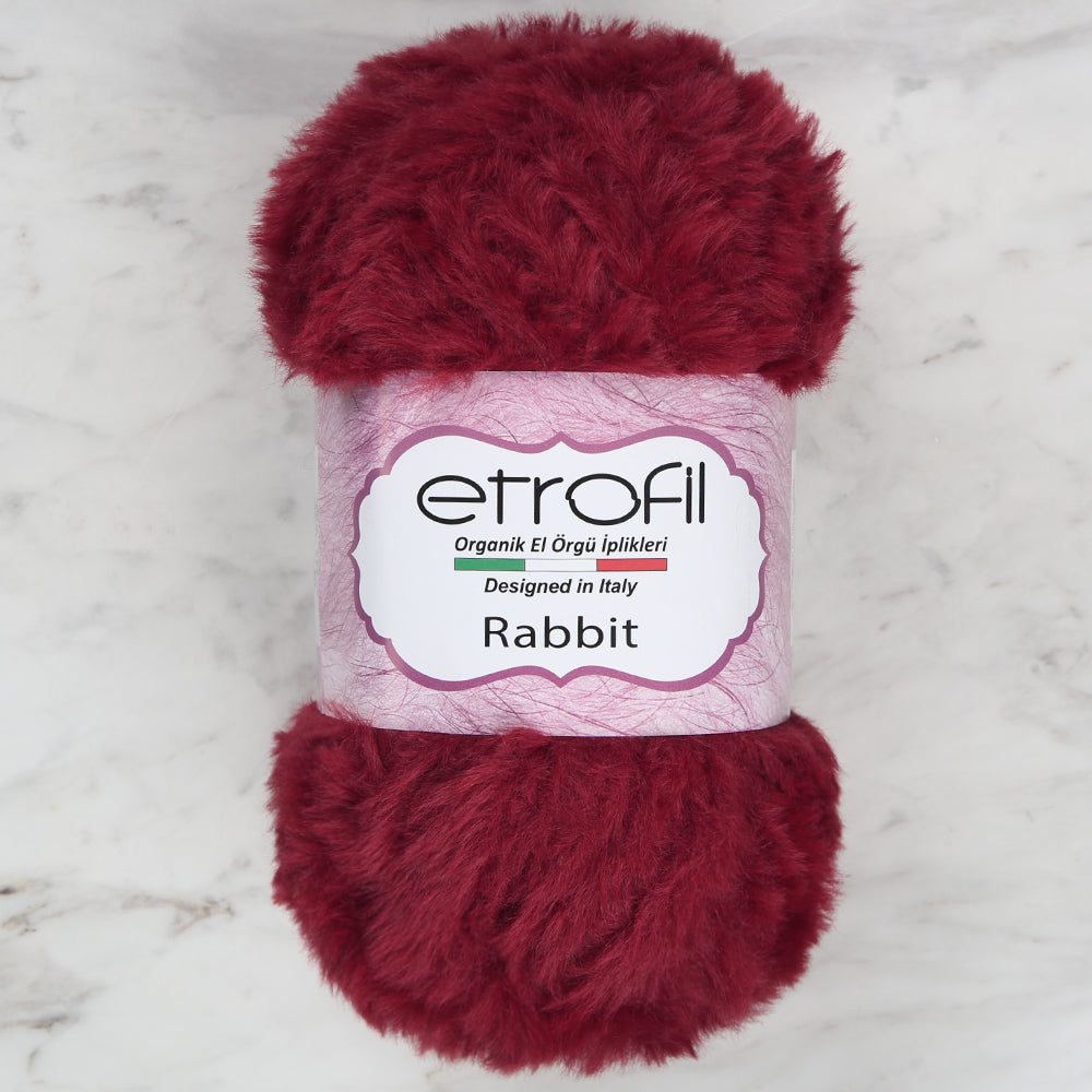 Etrofil Rabbit Fur Yarn,Red - 73289