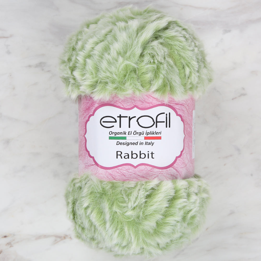 Etrofil Rabbit Fur Yarn,Green - 74231