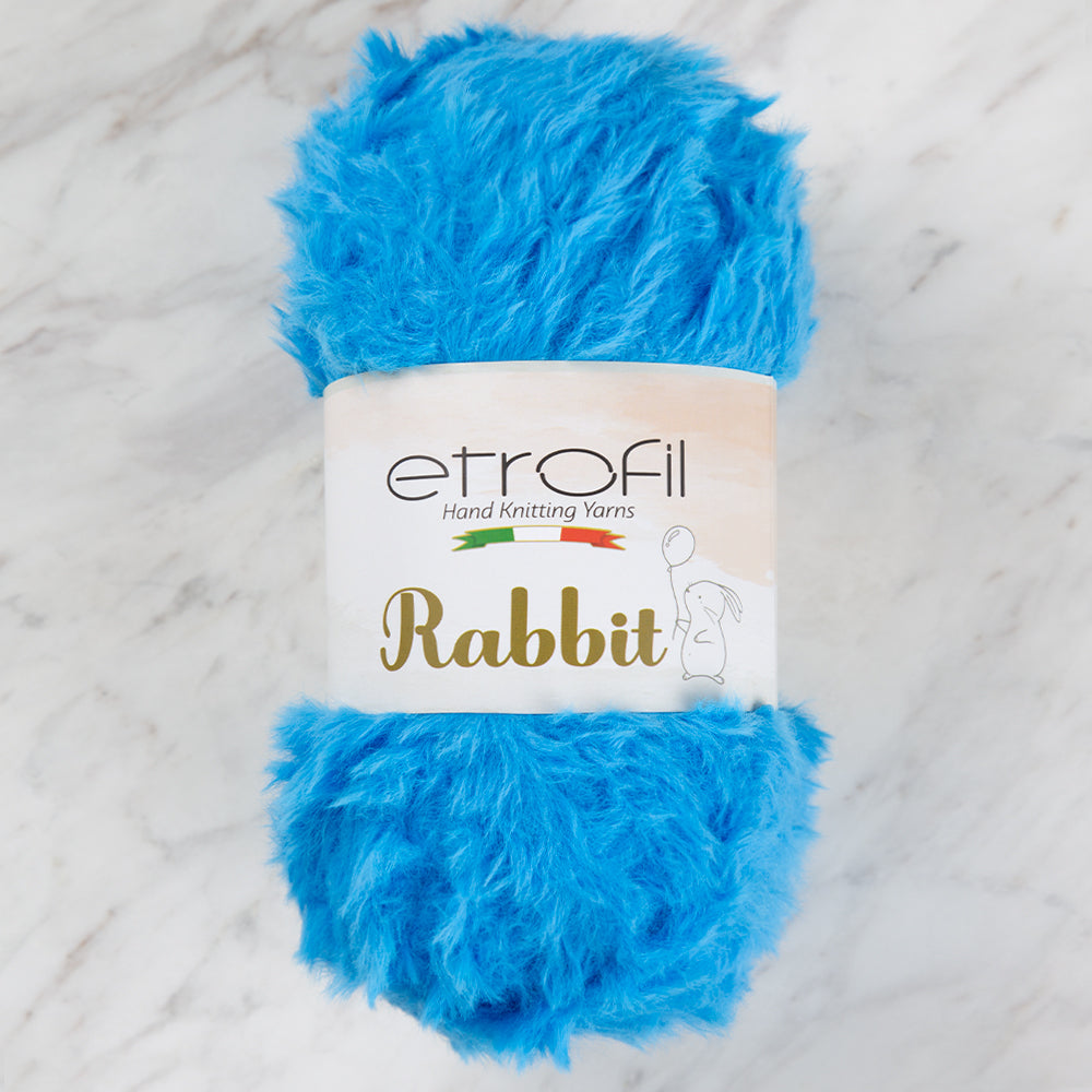 Etrofil Rabbit Fur Yarn, Blue - 75371