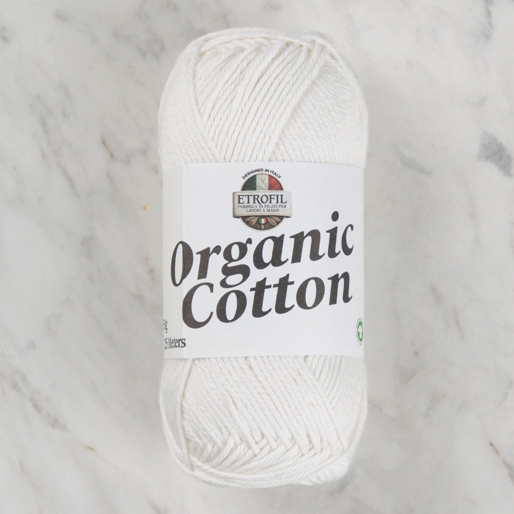 Etrofil Organic Cotton Hand Knitting Yarn - 71088 , White