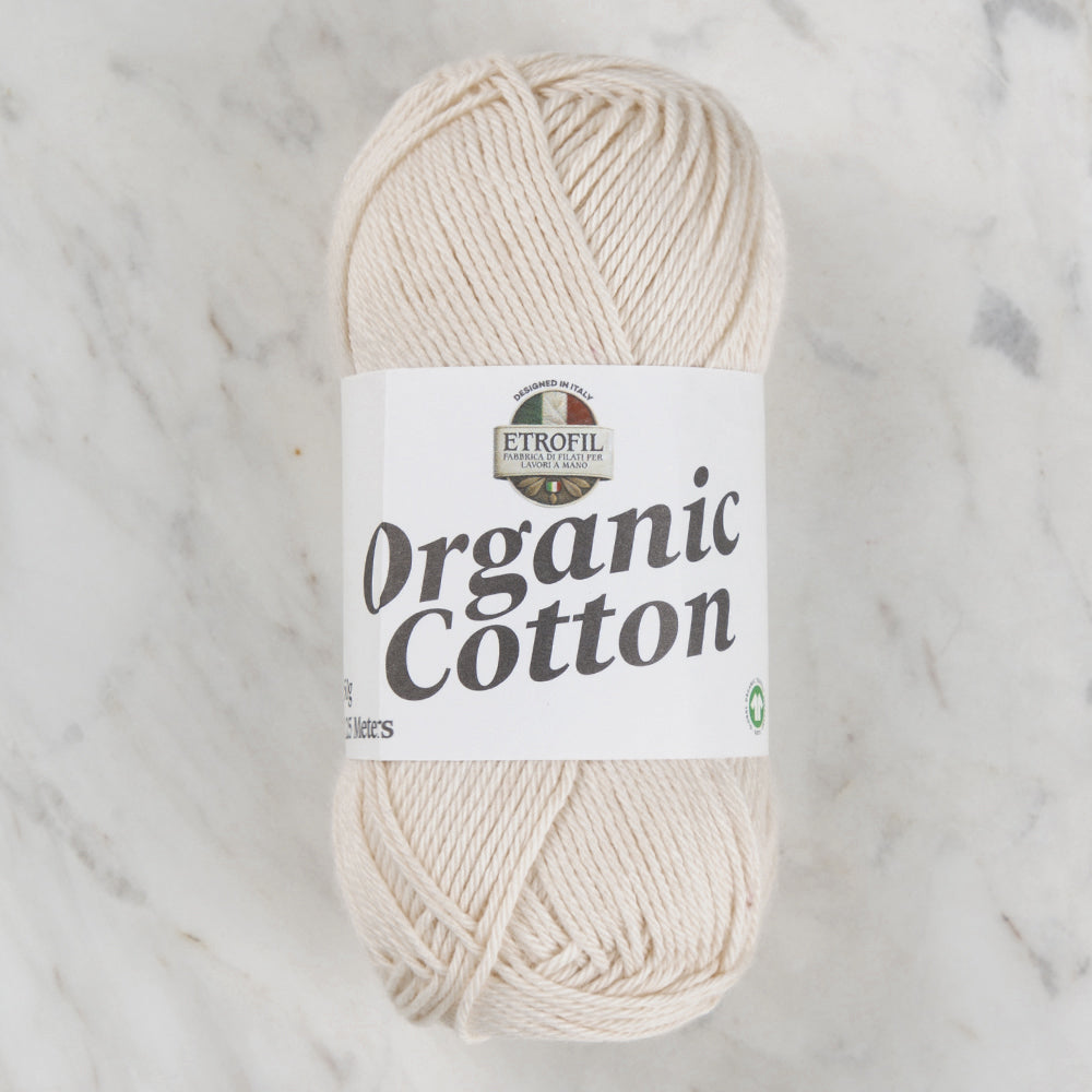 Etrofil Organic Cotton Hand Knitting Yarn - 71089 , Cream