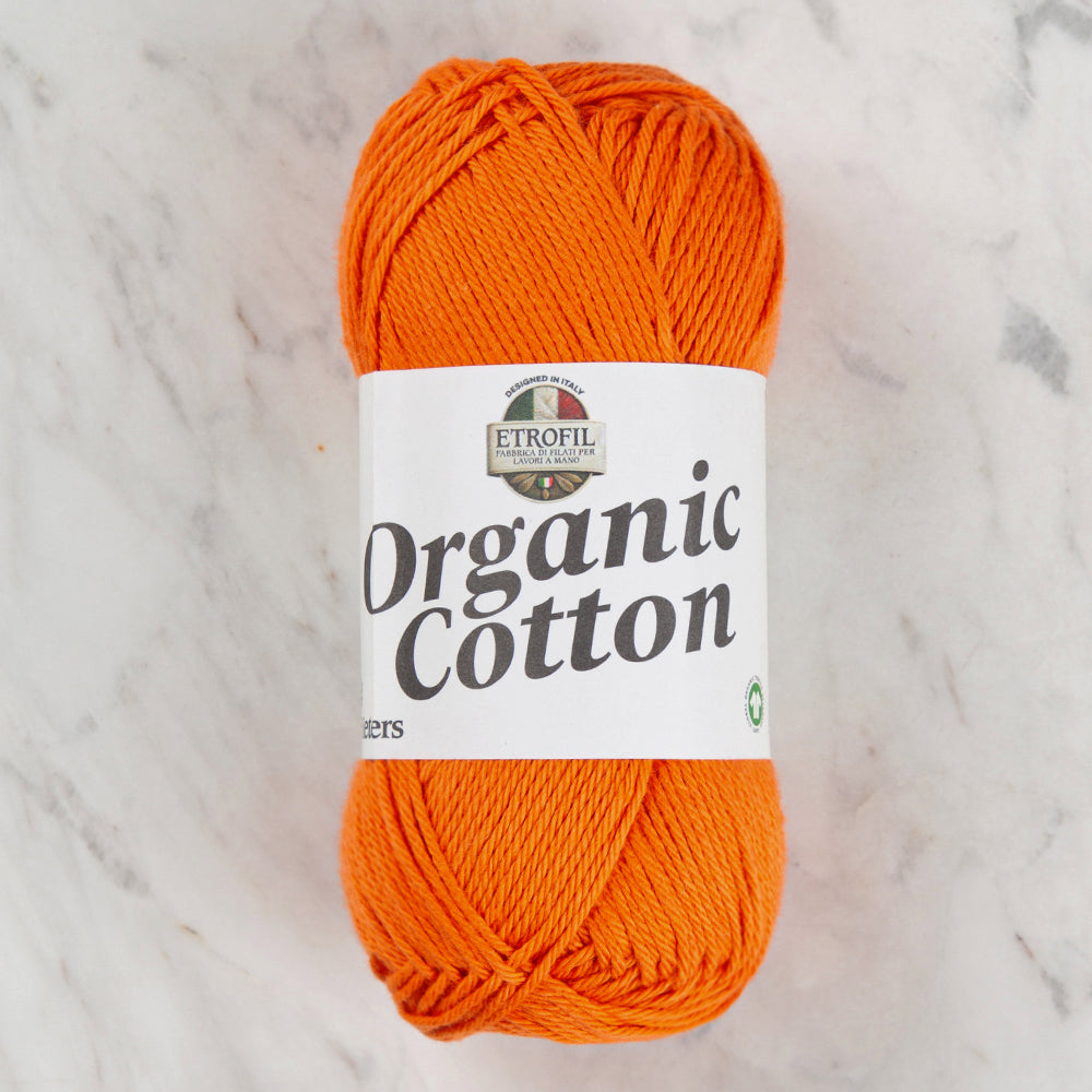 Etrofil Organic Cotton Hand Knitting Yarn - 72290 , Orange