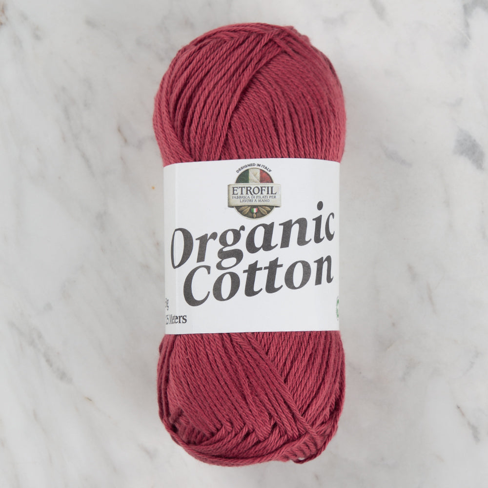 Etrofil Organic Cotton Hand Knitting Yarn - 72292 , Cherry