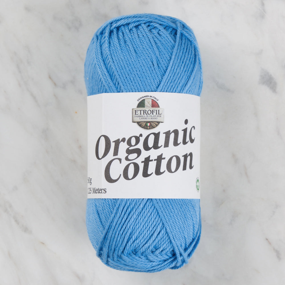 Etrofil Organic Cotton Hand Knitting Yarn - 75426 , Blue