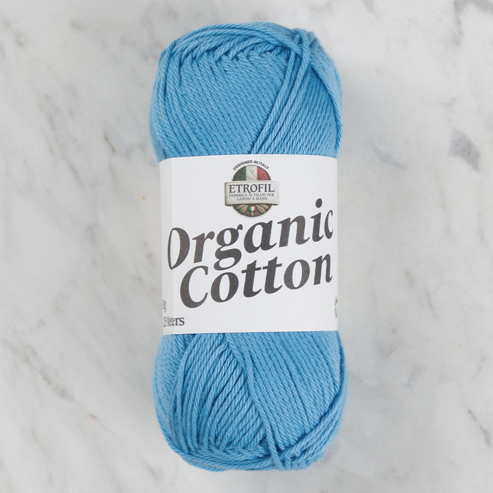Etrofil Organic Cotton Hand Knitting Yarn - 75430 , Blue