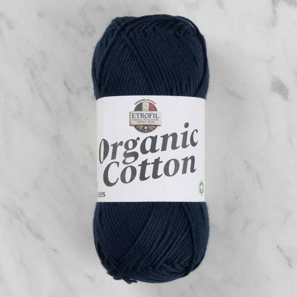 Etrofil Organic Cotton Hand Knitting Yarn - 75432 , Navy Blue