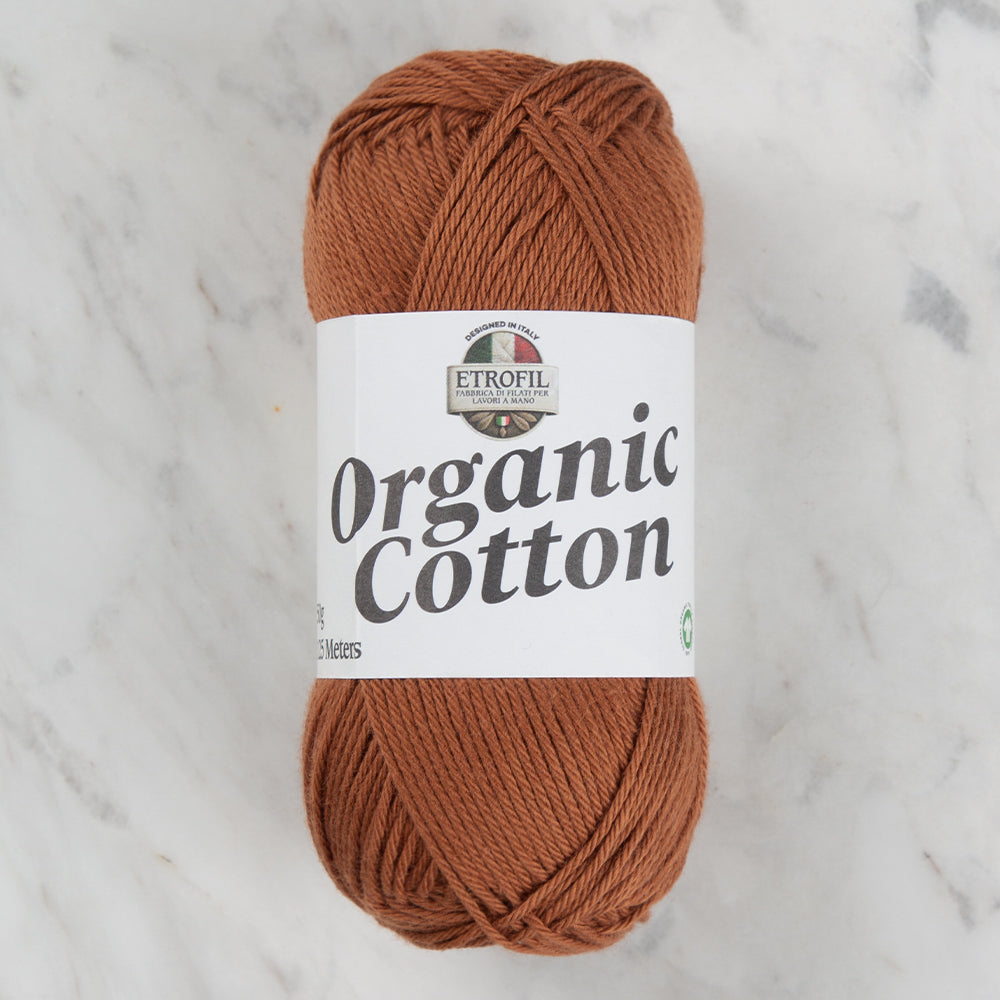 Etrofil Organic Cotton Hand Knitting Yarn - 77222 , Brown