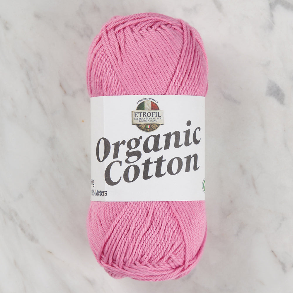 Etrofil Organic Cotton Hand Knitting Yarn - 73437 , Pink