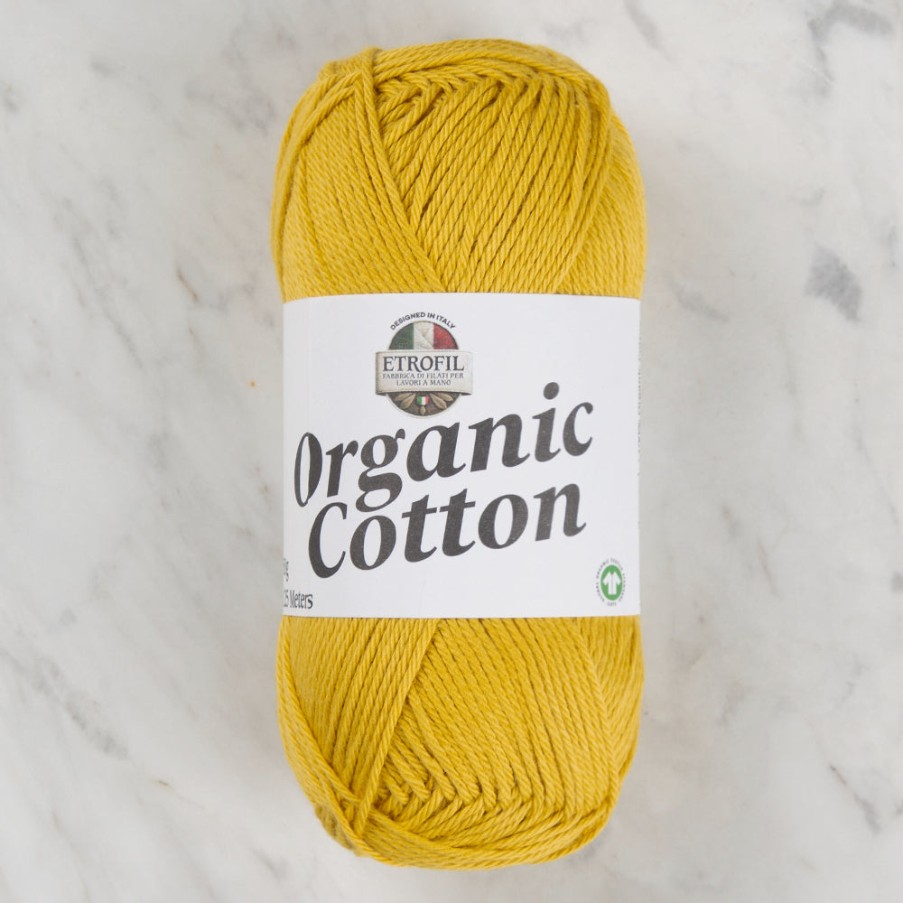 Etrofil Organic Cotton Hand Knitting Yarn - 72296 , Mustard