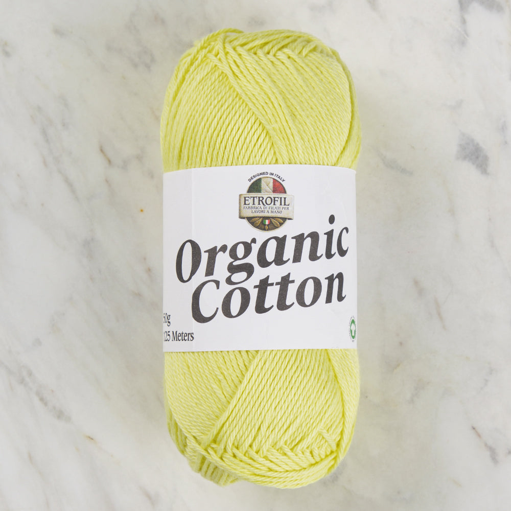 Etrofil Organic Cotton Hand Knitting Yarn - 72298 , Yellow