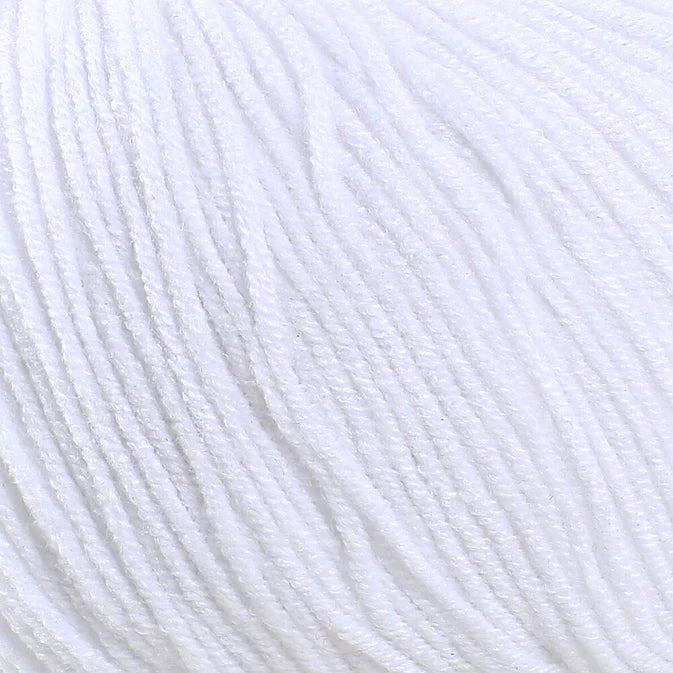 Etrofil Jeans Knitting Yarn, White - 002
