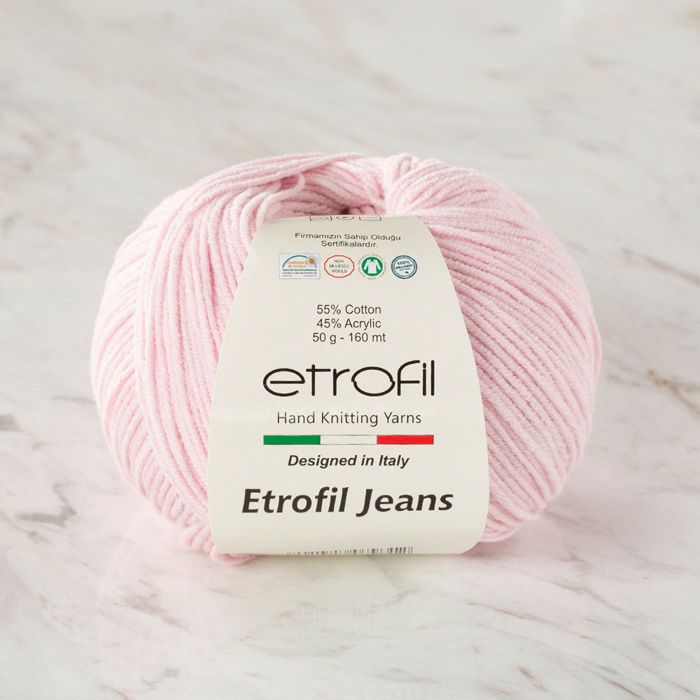 Etrofil Jeans Knitting Yarn, Pink - 033