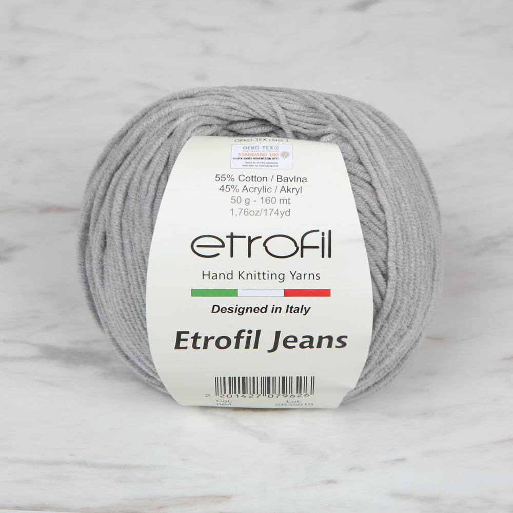 Etrofil Jeans Knitting Yarn,Grey - 064