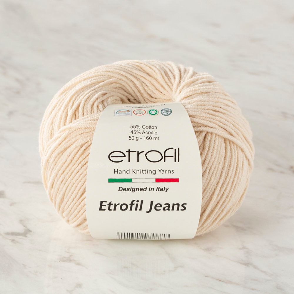 Etrofil Jeans Knitting Yarn, Beige - 070