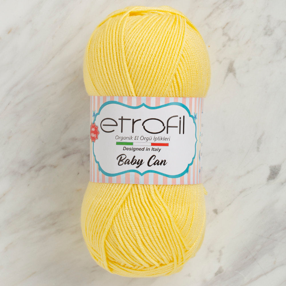 Etrofil Baby Can Knitting Yarn, Yellow - 80002