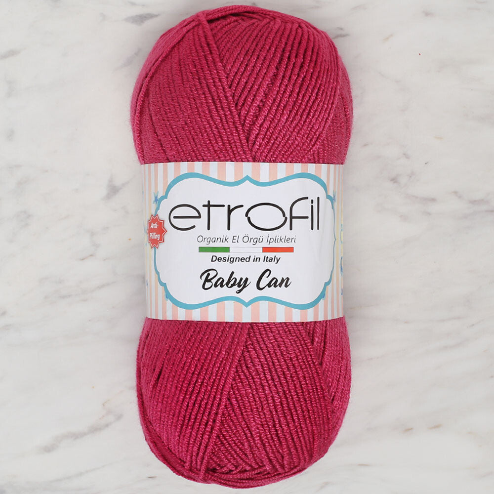 Etrofil Baby Can Knitting Yarn, Fuchsia - 80036