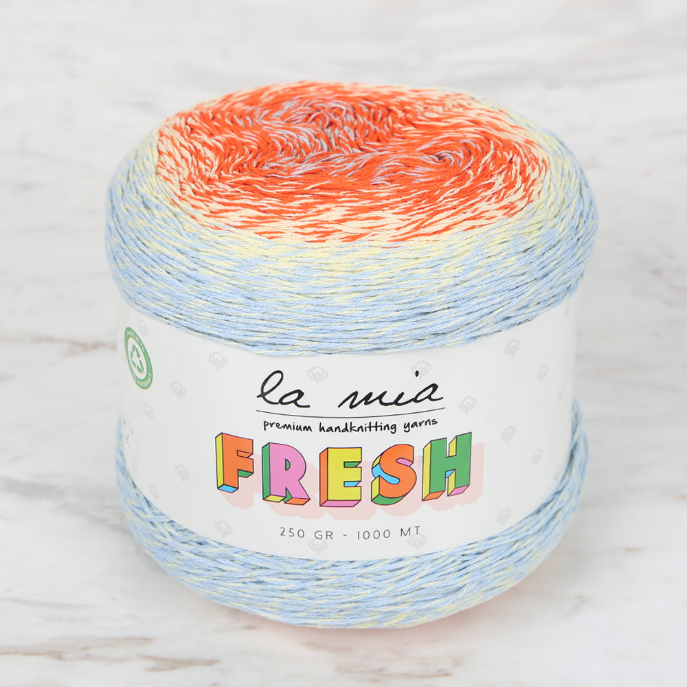 La Mia Fresh Knitting Yarn, Variegated - LF002
