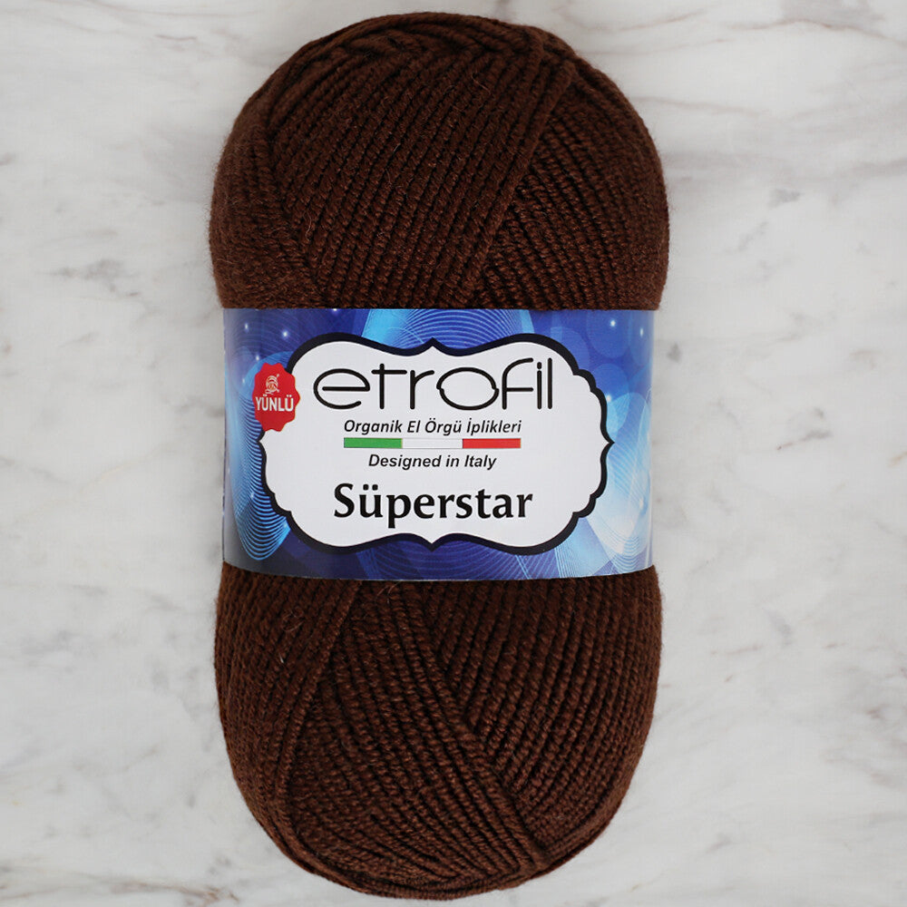 Etrofil Süperstar Yarn, Dark Brown - 77013