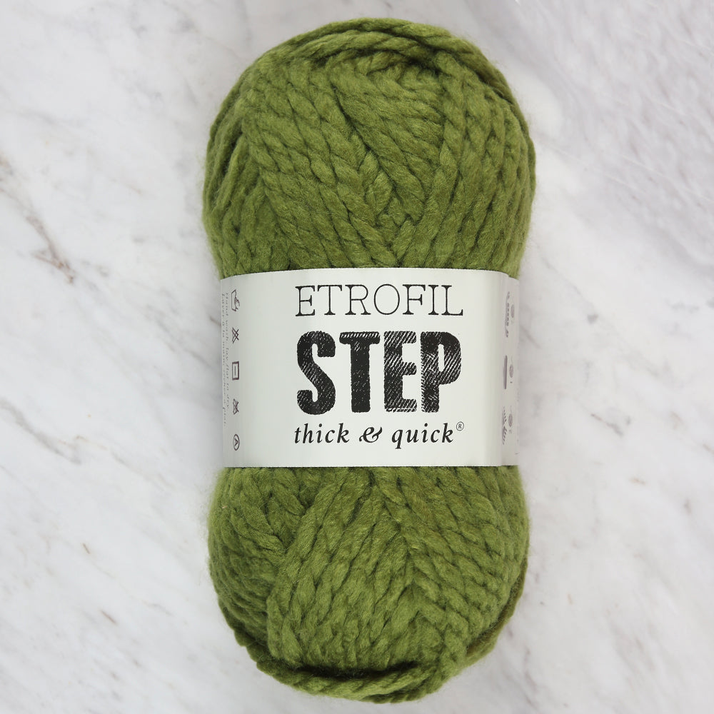 Etrofil Step Hand Knitting Yarn,Green - 70490