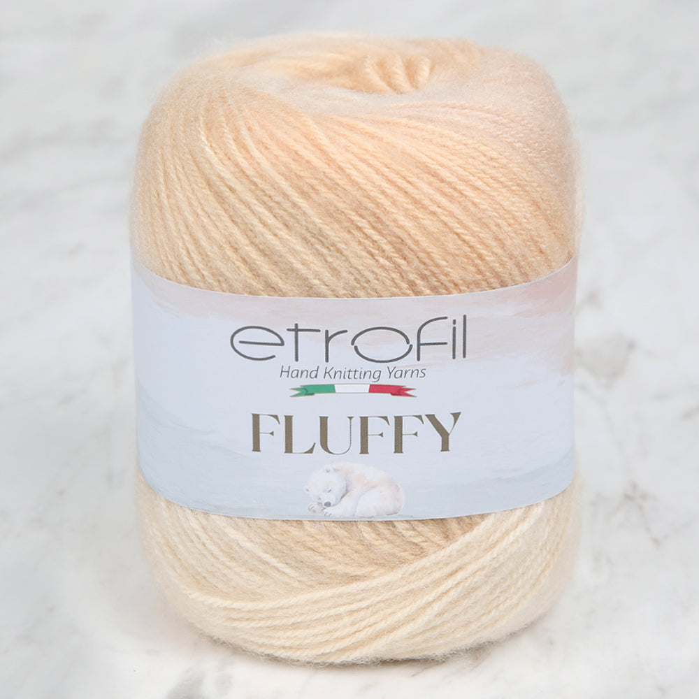 Etrofil Fluffy Hand Knitting Yarn, Beige - SE1145