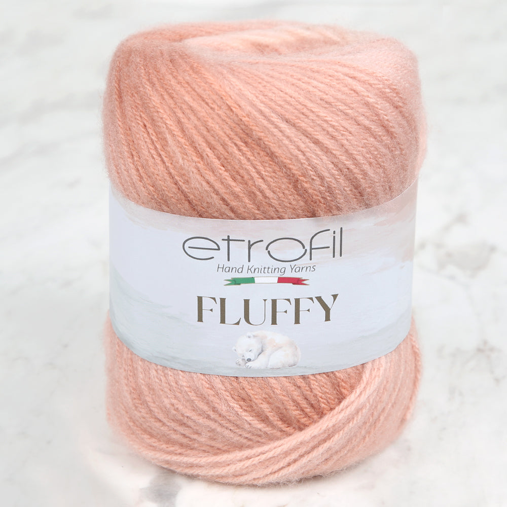 Etrofil Fluffy Hand Knitting Yarn, Salmon - SE1147