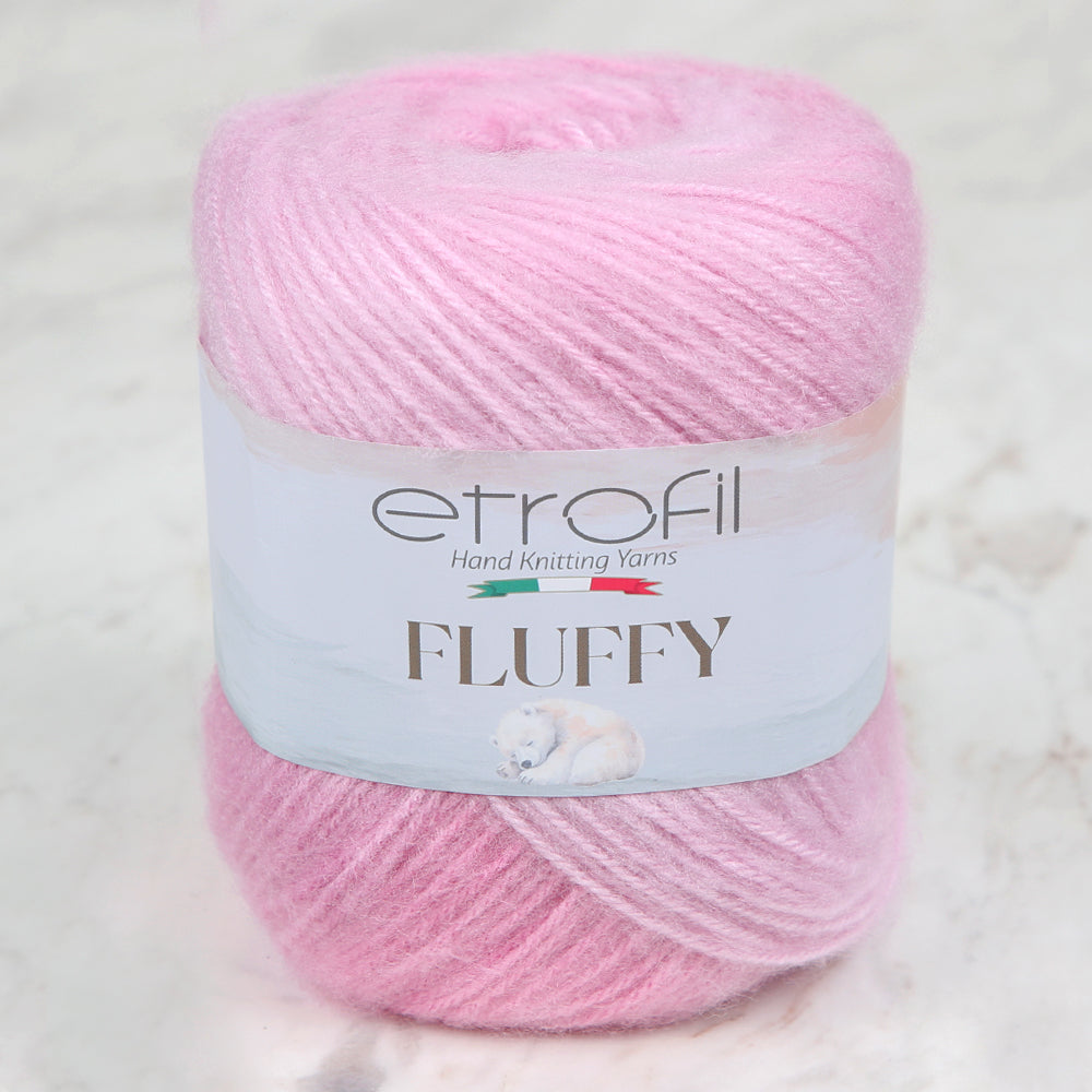Etrofil Fluffy Hand Knitting Yarn, Pink - SE1055