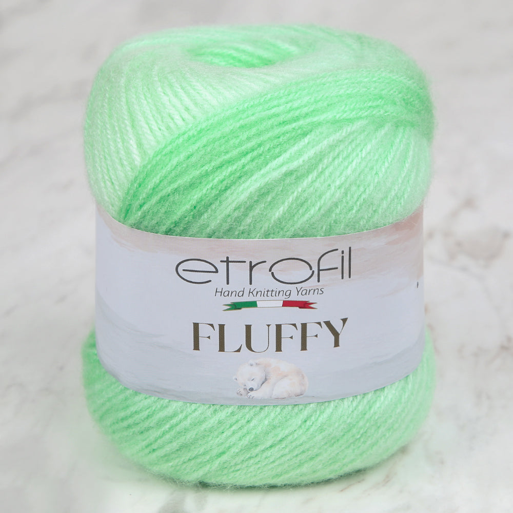 Etrofil Fluffy Hand Knitting Yarn, Green - SE1142