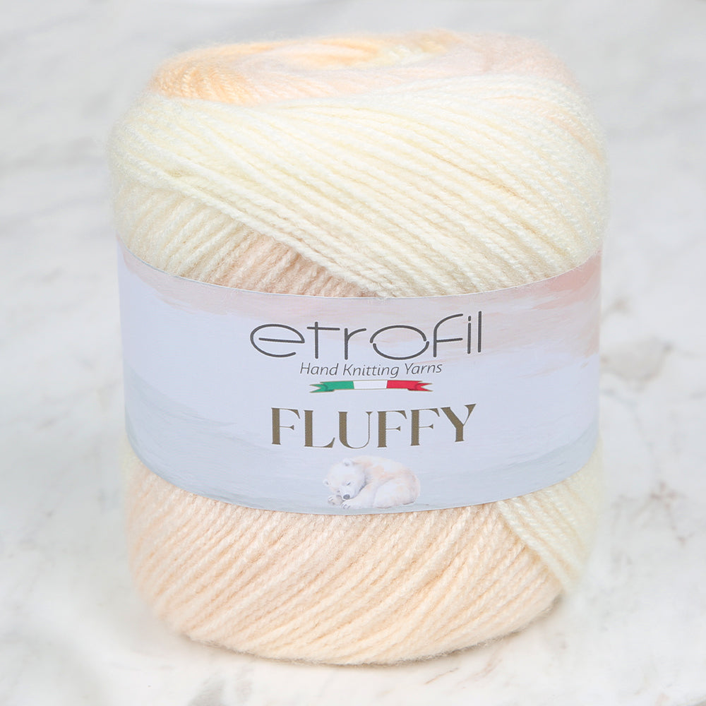 Etrofil Fluffy Hand Knitting Yarn, Cream - SE1153