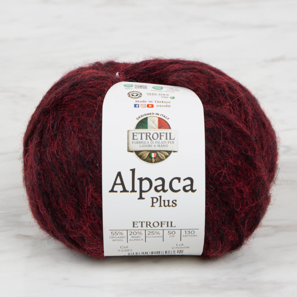 Etrofil Alpaca Plus Hand Knitting Yarn, Burgundy - 73383