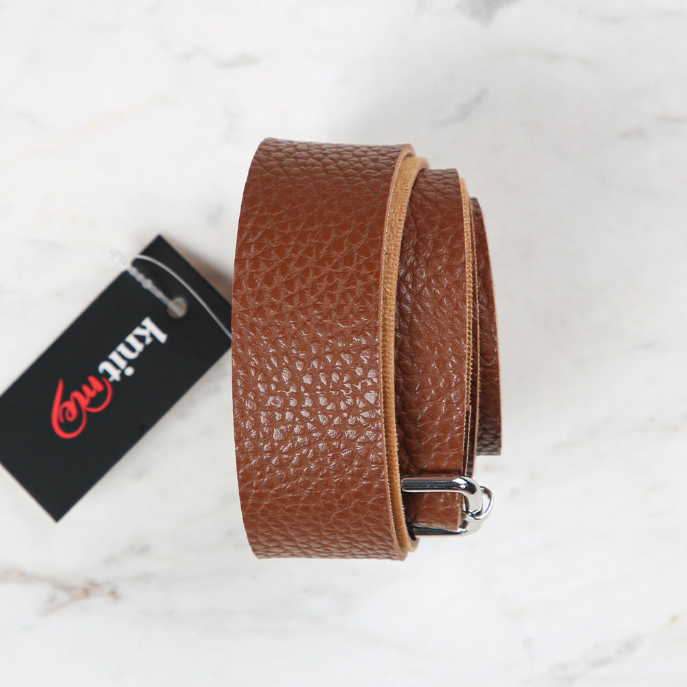 Knitme Sliding Buckle Bag Strap 130x3 cm Brown. BA-0004